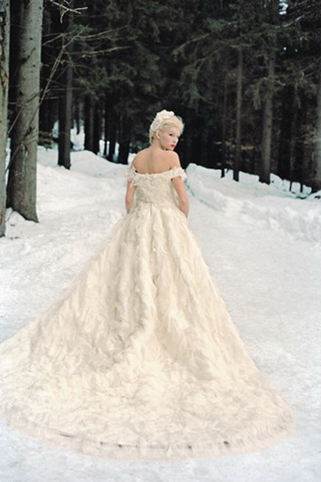 Vestito da sposa invernale