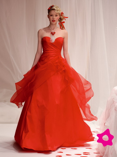 Vestito da sposa rosso
