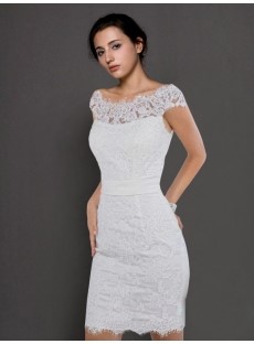 Abito sposa corto pizzo