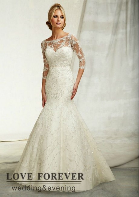 Abito sposa maniche pizzo