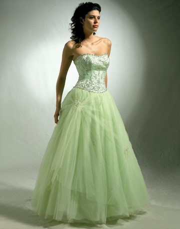 Vestito sposa verde