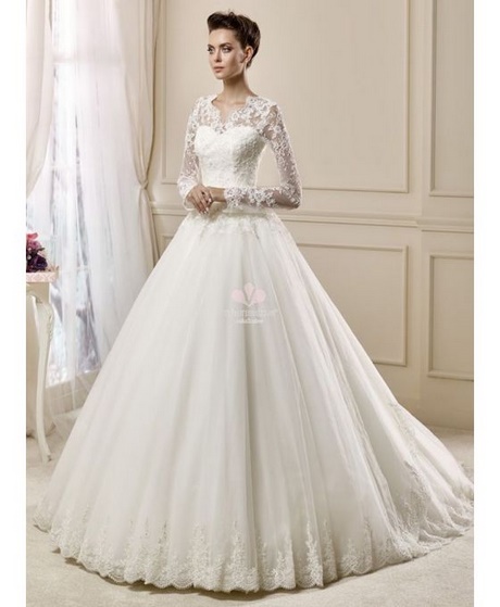 Abito sposa pizzo maniche lunghe