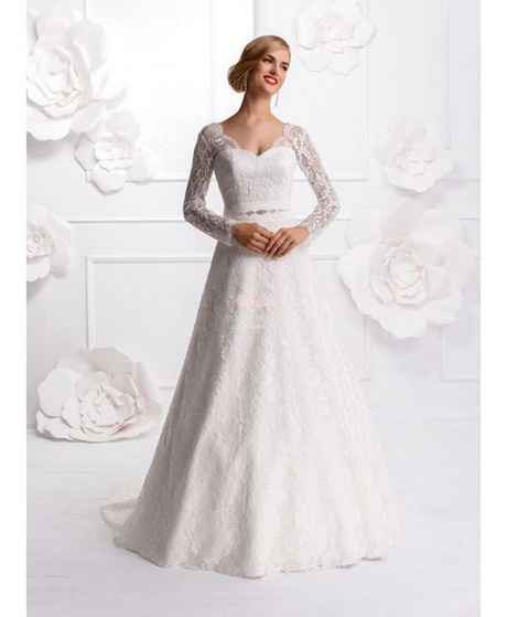 Abito sposa pizzo maniche lunghe