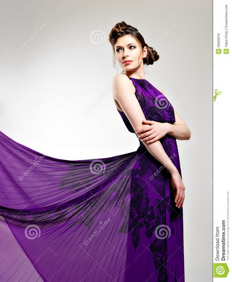 Vestito lungo viola