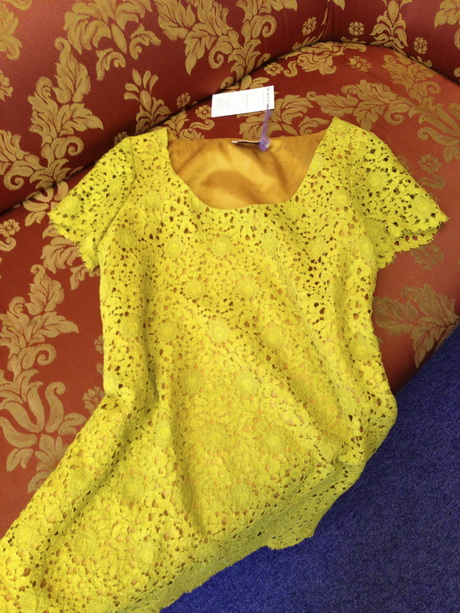 Vestito pizzo giallo