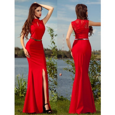 Vestito rosso pizzo