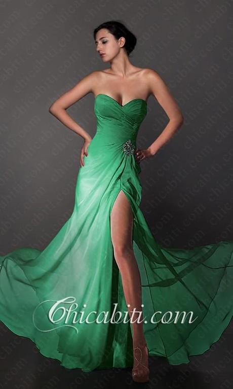 abiti da cerimonia lunghi verde smeraldo