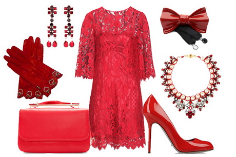 Accessori per abito rosso