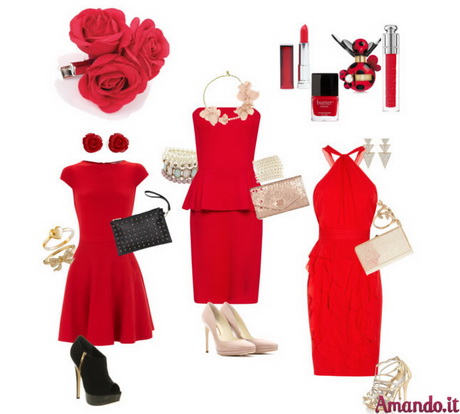 Accessori per vestito rosso