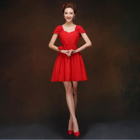 Vestito corto rosso