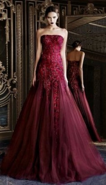 Abito da sposa bordeaux