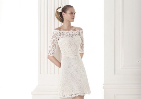 Abito da sposa pizzo corto