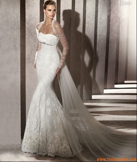 Vestito sposa sirena pizzo