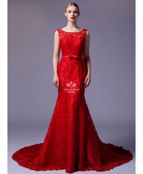 Abito da sposa rosso a sirena