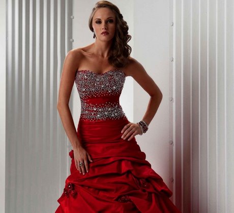 Vestito da sposa rosso e nero