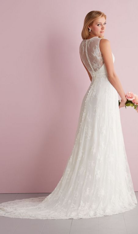 Abito sposa stile impero pizzo