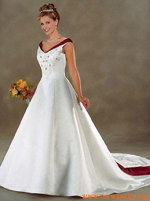 Abiti sposa rossi e bianchi