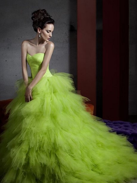 Vestito da sposa verde