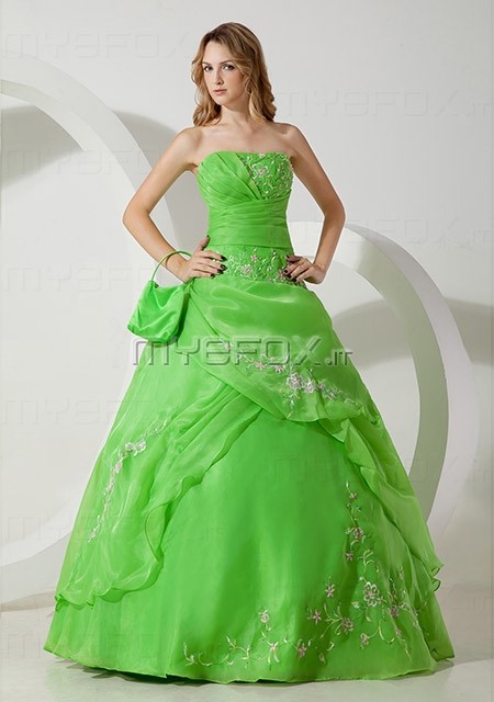 Vestito sposa verde