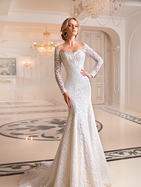 Vestito sposa maniche lunghe