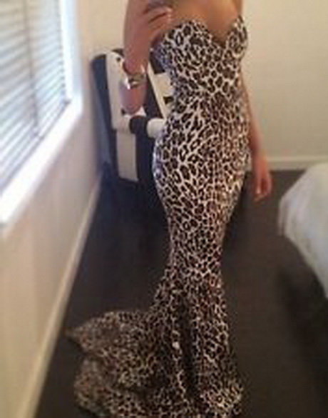 Vestito lungo leopardato
