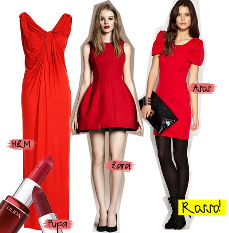 Accessori vestito rosso