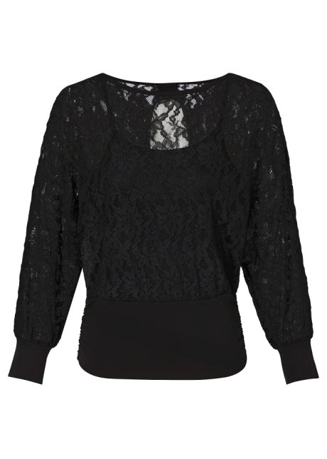 Maglia pizzo nero