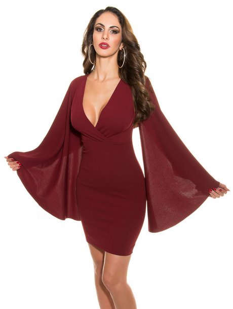 Vestito bordeaux donna