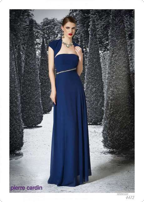 Vestito lungo elegante blu