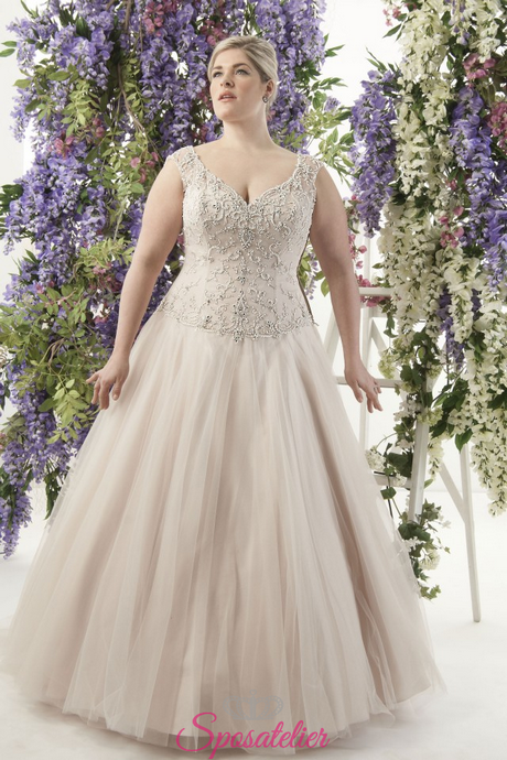 Abiti da sposa colorati taglie forti