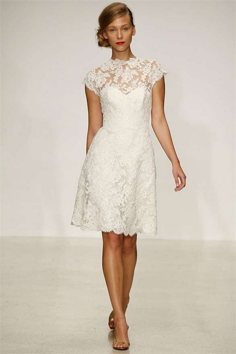 Abito sposa pizzo corto