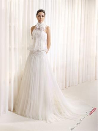 Abito sposa scollo americana