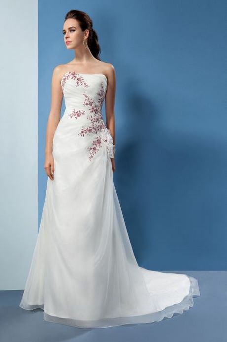 Abito da sposa avorio e rosso