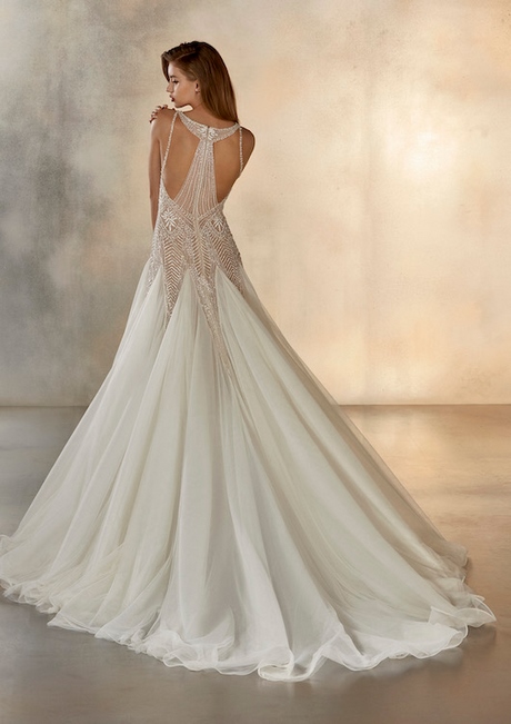 Abito da sposa bianco e oro