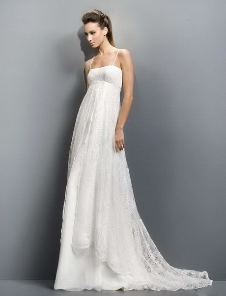 Abito sposa stile impero pizzo