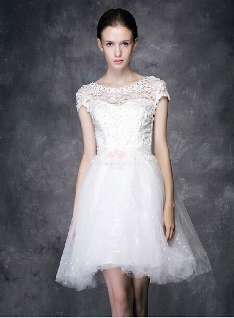 Vestiti da sposa corti pizzo