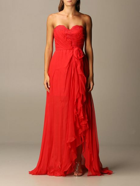 Abito rosso chiffon