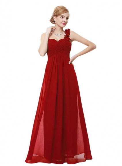 Vestito rosso chiffon