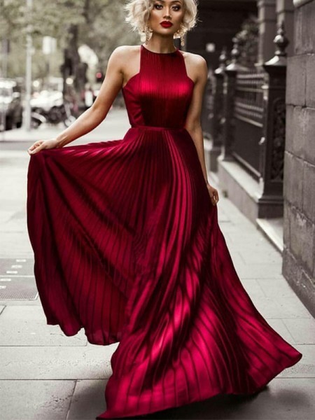 Vestito rosso seta