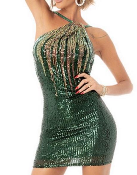 Vestito verde paillettes