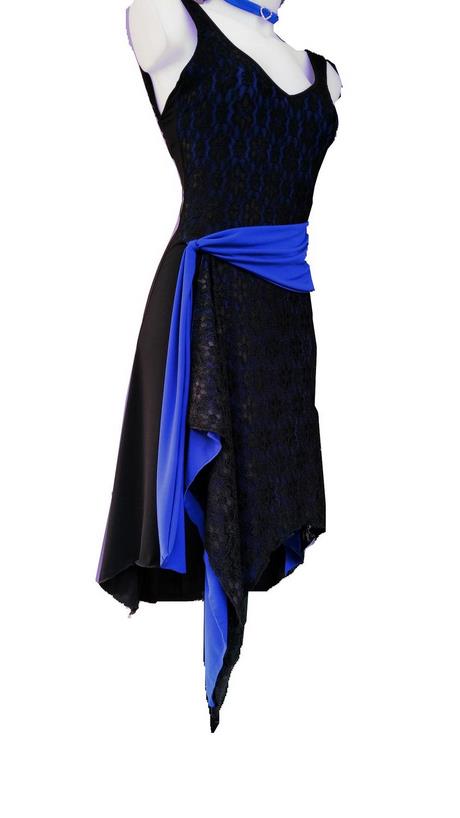 Vestito pizzo blu elettrico